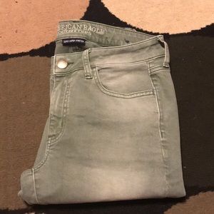 American Eagle Army Green Jeggings